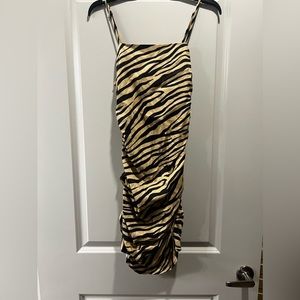 Black and Beige Zebra print dress